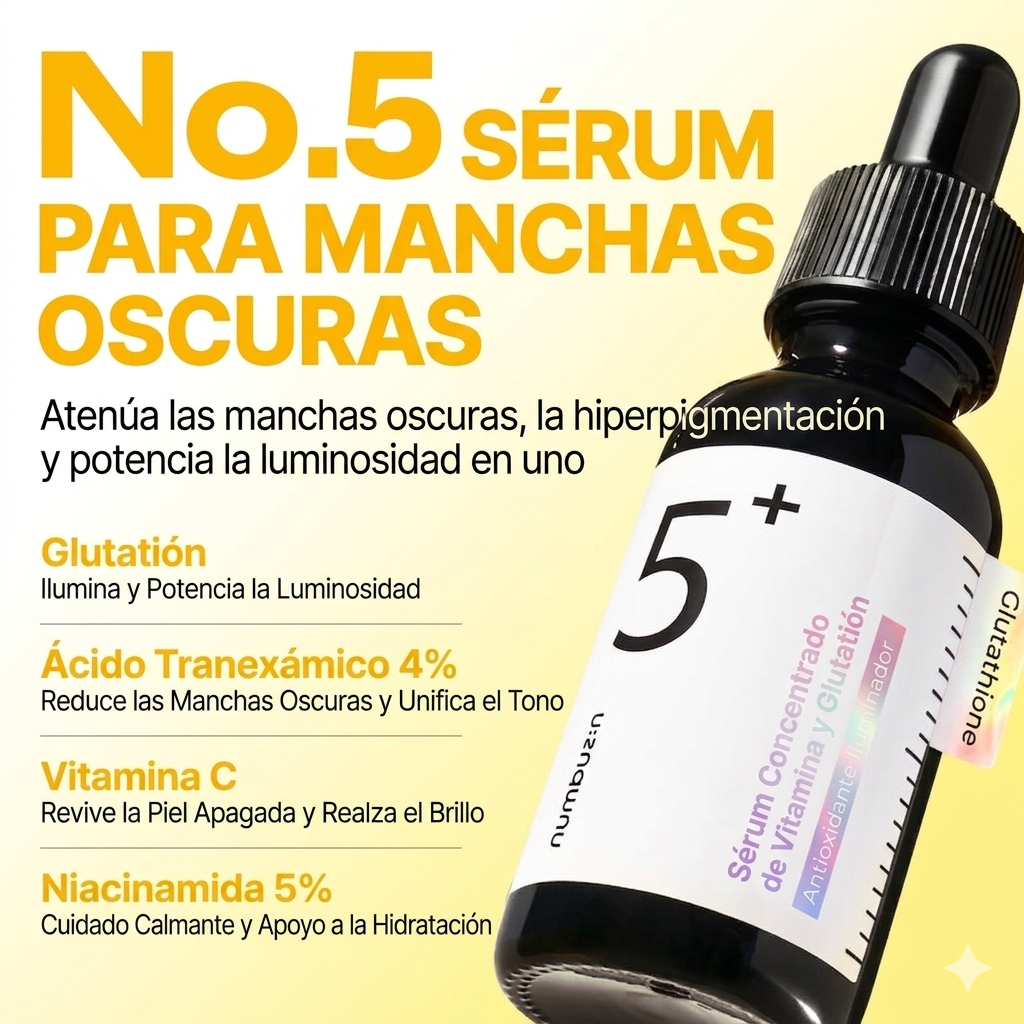 Sérum Concentrado Glutatión y 5 Vitaminas — NUMBUZIN